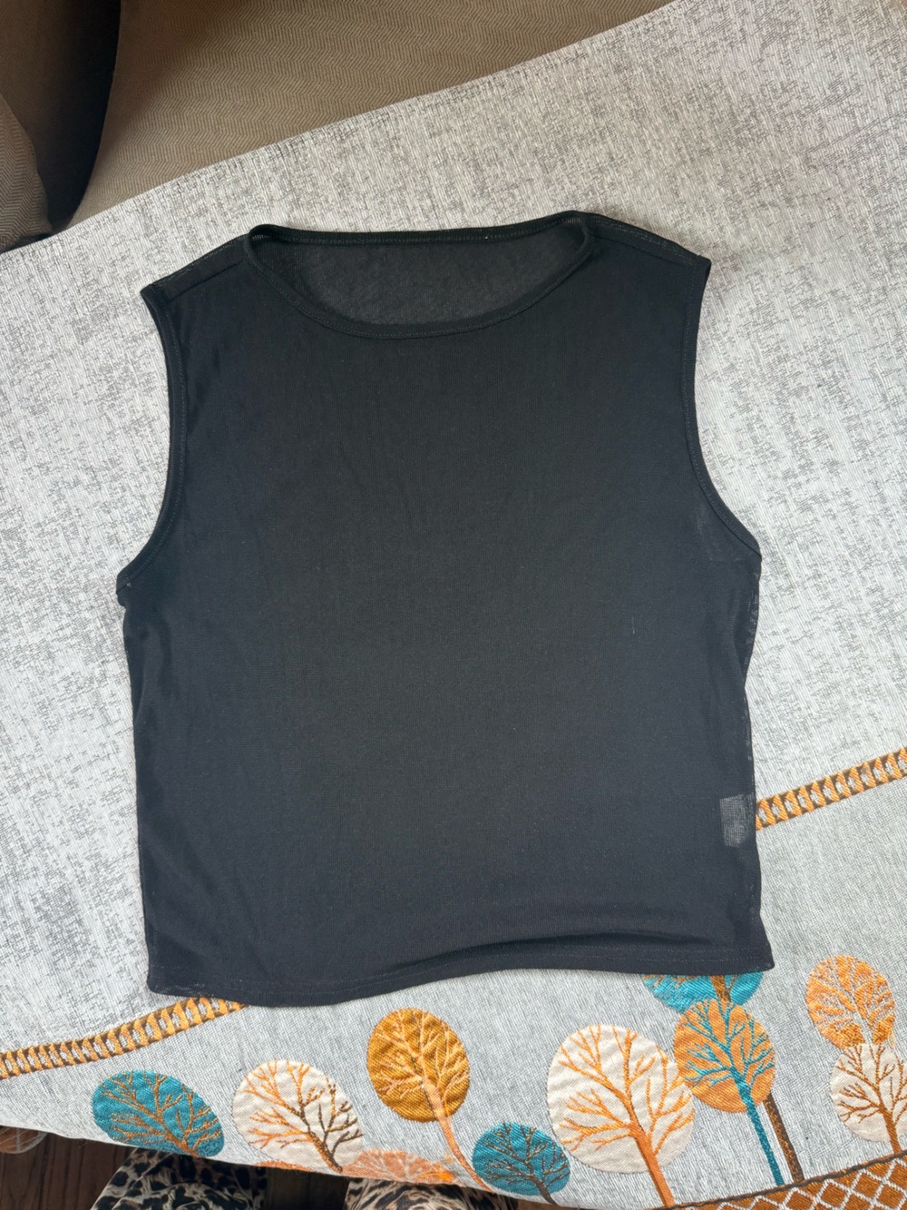 Black Women's Mesh Tank Top - Classic Scoop Neck